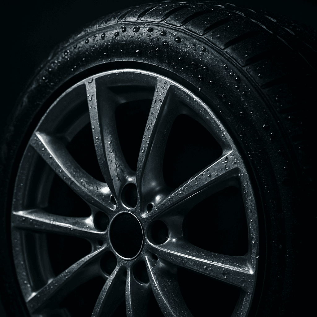 Polished wheels and dressed tires